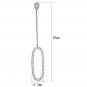 3W1058 - Rhodium Brass Earrings with AAA Grade CZ in Clear Default Title