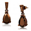 3W1120 - IP Coffee light Brass Earrings with AAA Grade CZ in Light Coffee Default Title