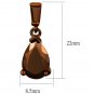 3W1120 - IP Coffee light Brass Earrings with AAA Grade CZ in Light Coffee Default Title