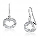 3W1278 - Rhodium Brass Earrings with AAA Grade CZ in Clear Default Title