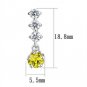 3W1285 - Rhodium Brass Earrings with AAA Grade CZ in Topaz Default Title