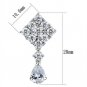 3W1288 - Rhodium Brass Earrings with AAA Grade CZ in Clear Default Title