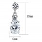 3W1290 - Rhodium Brass Earrings with AAA Grade CZ in Clear Default Title