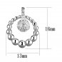 3W1296 - Rhodium Brass Earrings with AAA Grade CZ in Clear Default Title
