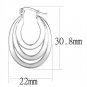 3W1394 - Rhodium Brass Earrings with No Stone Default Title