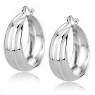 3W1396 - Rhodium Brass Earrings with No Stone Default Title
