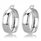 3W1398 - Rhodium Brass Earrings with No Stone Default Title