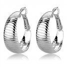 3W1399 - Rhodium Brass Earrings with No Stone Default Title