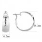 3W1399 - Rhodium Brass Earrings with No Stone Default Title