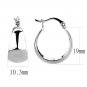 3W1402 - Rhodium Brass Earrings with No Stone Default Title