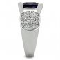 3W148 - Rhodium Brass Ring with AAA Grade CZ in Amethyst