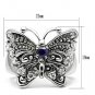 3W204 - Rhodium Brass Ring with AAA Grade CZ in Amethyst