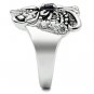 3W204 - Rhodium Brass Ring with AAA Grade CZ in Amethyst