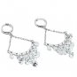 3W300 - Rhodium Brass Earrings with AAA Grade CZ in Clear Default Title