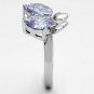 3W309 - Rhodium Brass Ring with AAA Grade CZ in Light Amethyst