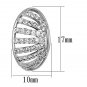 3W393 - Rhodium Brass Earrings with AAA Grade CZ in Clear Default Title