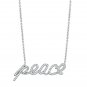 3W457 - Rhodium Brass Necklace with AAA Grade CZ in Clear