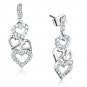 3W640 - Rhodium Brass Earrings with AAA Grade CZ in Clear Default Title
