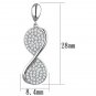 3W663 - Rhodium Brass Earrings with AAA Grade CZ in Clear Default Title