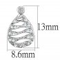 3W664 - Rhodium Brass Earrings with AAA Grade CZ in Clear Default Title