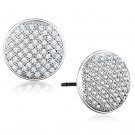 3W666 - Rhodium Brass Earrings with AAA Grade CZ in Clear Default Title
