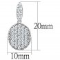 3W692 - Rhodium Brass Earrings with AAA Grade CZ in Clear Default Title