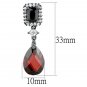 3W704 - Ruthenium Brass Earrings with AAA Grade CZ in Garnet Default Title