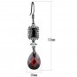 3W706 - Ruthenium Brass Earrings with AAA Grade CZ in Garnet Default Title