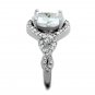 3W880 - Rhodium Brass Ring with AAA Grade CZ in Clear