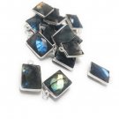 4 Pcs Labradorite Gemstone Charms; Sterling SJewelry Making Jewelry Supplies 16x9mm Default Title