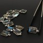 4 Pcs Labradorite Gemstone Charms; Sterling SJewelry Making Jewelry Supplies 16x9mm Default Title