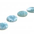 4 Pcs Larimar Cabochon Lot; Loose GemstoJewelry Making Jewelry Supplies 23mm - 29mm Default Title