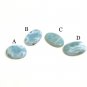 4 Pcs Larimar Cabochon Lot; Loose GemstoJewelry Making Jewelry Supplies 23mm - 29mm Default Title