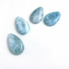 4 Pcs Larimar Cabochon; GeWholesale Gemstone Cabochon Jewelry Making Bulk Cabochons Default Title