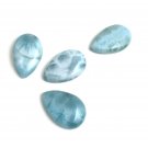 4 Pcs Natural Larimar Drop Shape Cabochon; LJewelry Making Wire Wrapping 22mm -24mm Default Title