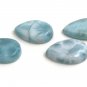 4 Pcs Natural Larimar Drop Shape Cabochon; LJewelry Making Wire Wrapping 22mm -24mm Default Title