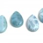 4 Pcs Natural Larimar Drop Shape Cabochon; LJewelry Making Wire Wrapping 22mm -24mm Default Title
