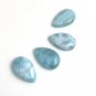 4 Pcs Natural Larimar Drop Shape Cabochon; LJewelry Making Wire Wrapping 22mm -24mm Default Title