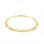 4.6mm 10k Yellow Gold Lite Figaro Bracelet
