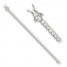 47103 - Rhodium Brass Bracelet with AAA Grade CZ in Clear