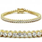 47104 - Gold Brass Bracelet with AAA Grade CZ in Clear