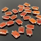 5 Pcs - 10Pcs Natural Carnelian Silver Plated Charms Wholesale Jewelry Findings Jewelry Supplies