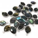 5 Pcs Labradorite Gemstone Charms; Sterling Jewelry Making Jewelry Supplies 18x11mm Default Title