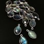 5 Pcs Labradorite Gemstone Charms; Sterling Jewelry Making Jewelry Supplies 18x11mm Default Title