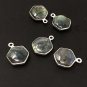 5 Pcs Labradorite Gemstone Charms; SterlJewelry Making Jewelry Supplies 19.5x15.5mm Default Title