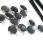 5 Pcs Labradorite GemSterling Silver Charms DIY Jewelry Making Supplies 15.5mmx12mm Default Title