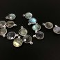 5 Pcs Labradorite GemSterling Silver Charms DIY Jewelry Making Supplies 15.5mmx12mm Default Title