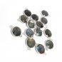 5 Pcs Labradorite Gemstone Connector; Sterling Silver Connector Charms; 18.5x12mm Default Title