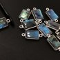 5 Pcs Labradorite Gemstone Connector; Sterling Silver Connectors Charms; 20x9mm Default Title