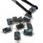 5 Pcs Labradorite Gemstone Connector; Sterling Silver Connectors Charms; 20x9mm Default Title